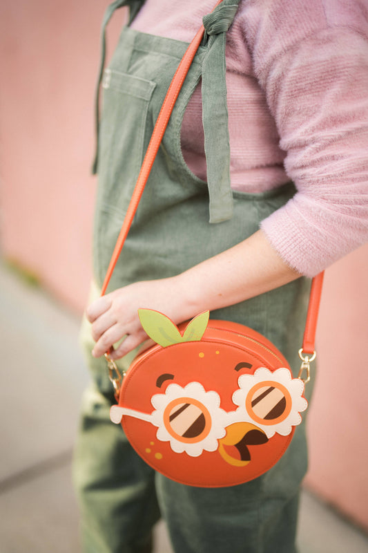 Sunshine State Orange Bird Faux Leather Designer Bag