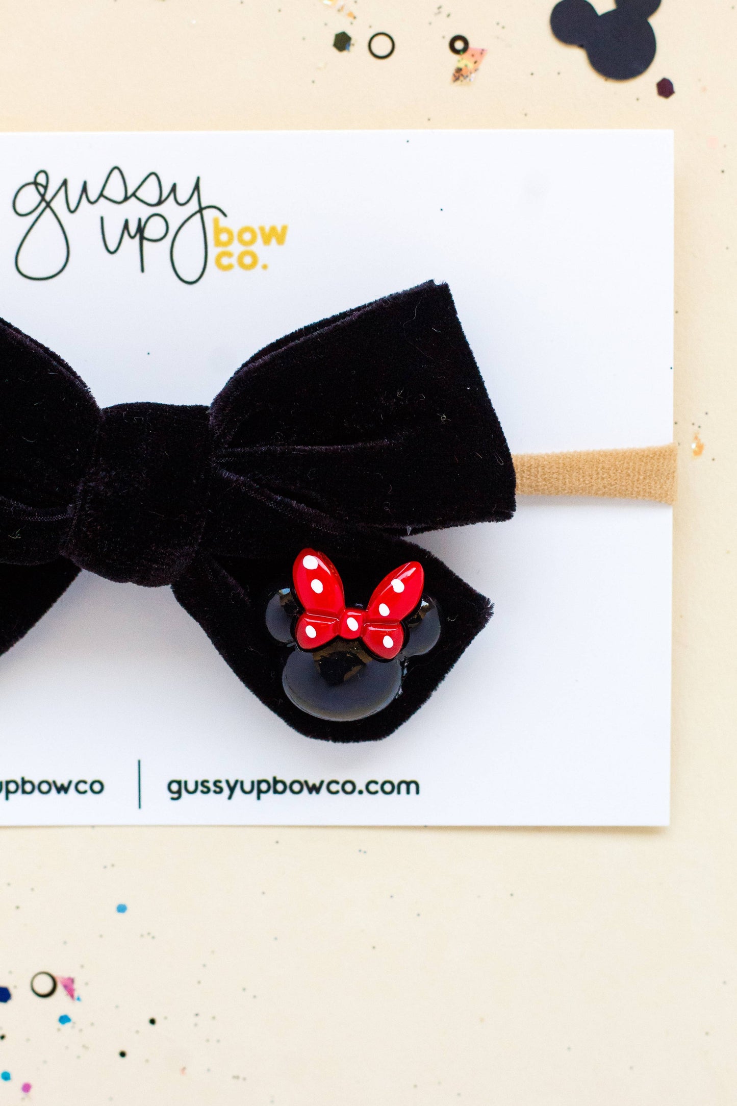 Black Velvet Bow Charm | Classic Pigtail Set