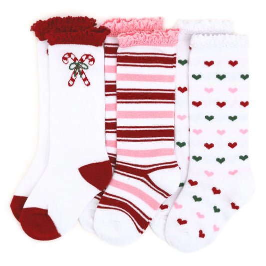 Candy Cane Lane Knee High Sock 3-Pack