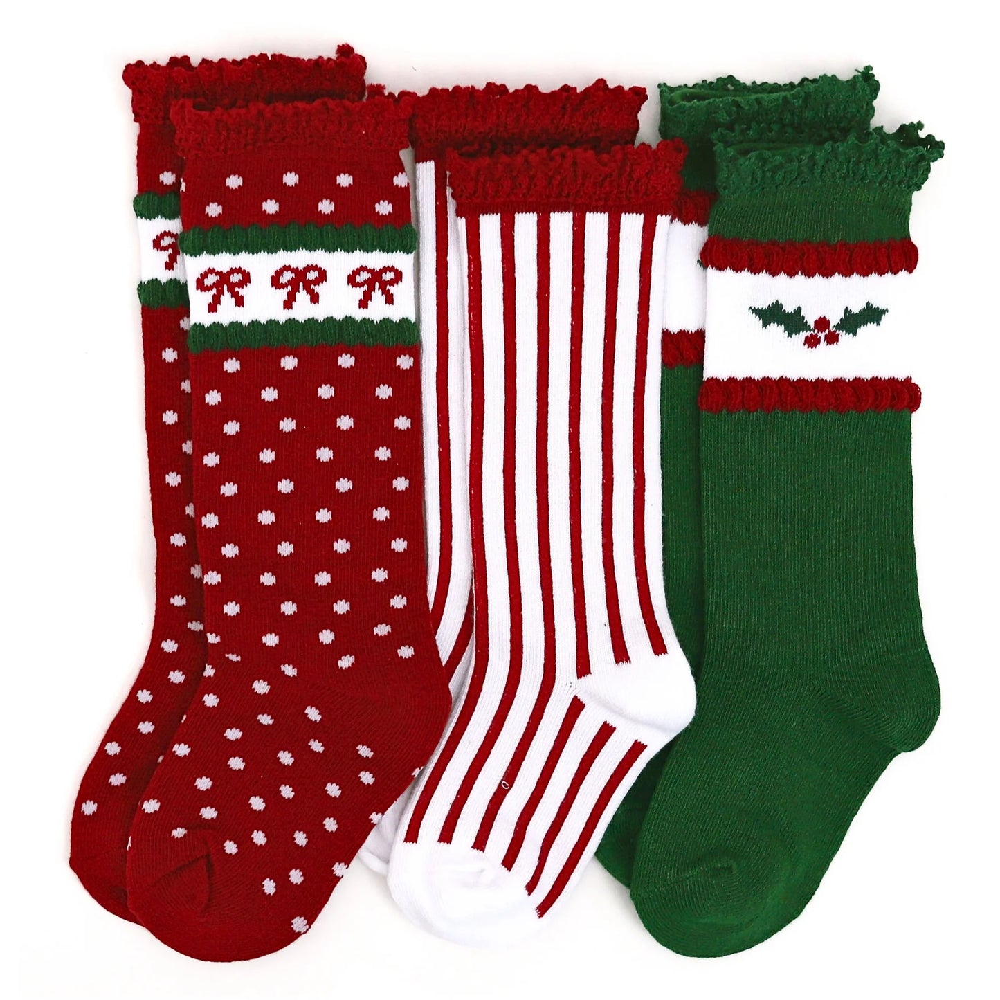 Classic Christmas Knee High Sock 3-Pack