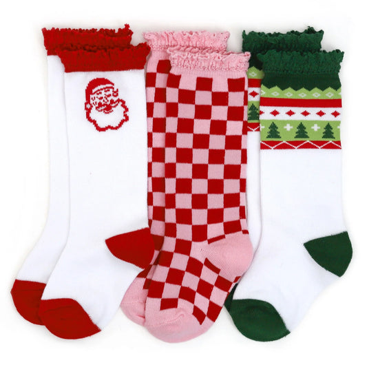 Merry & Bright Knee High Sock 3-Pack