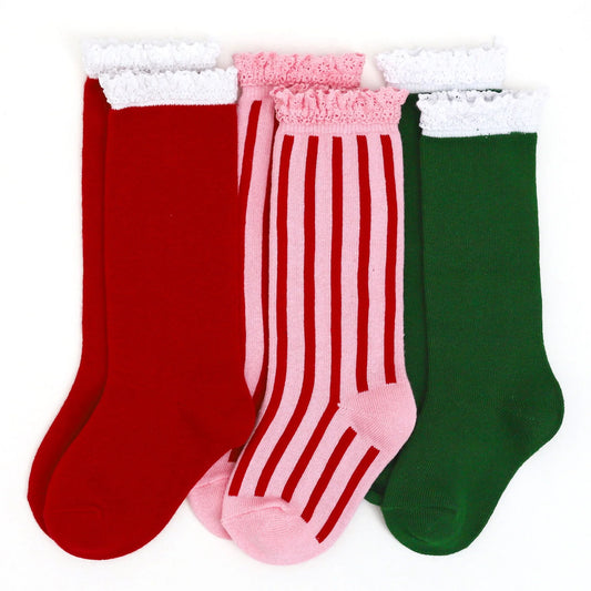 Santa Baby Knee High Sock 3-Pack